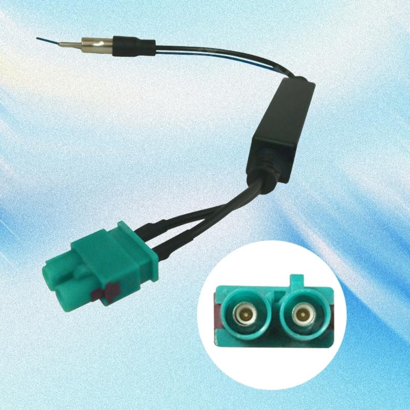 Универсальная автомобильная стереосистема FM AM Радио Антенный адаптер Кабель Twin Fakra Мужской и женский соединительный кабель с разъемом DIN