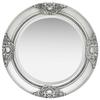 VidaXL Wall Mirror Baroque Style 50 Cm Silver 320346