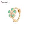 Новые Модные Серьги-Кольца из Латуни с Покрытием 14K Золотом, Цветок, Эмаль для Женщин, Капающее Масло, Серьги-Хугги, Украшение для Девичьей Вечеринки, Подарок