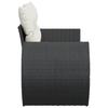 Vidaxl Sofa Ogrodowa Z Poduszkami, 2-Osobowa, Czarna, Polirattan