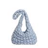 2025 new cloud pleated messenger bag women's large capacity lightweight diamond dumpling bag niche design shoulder bag