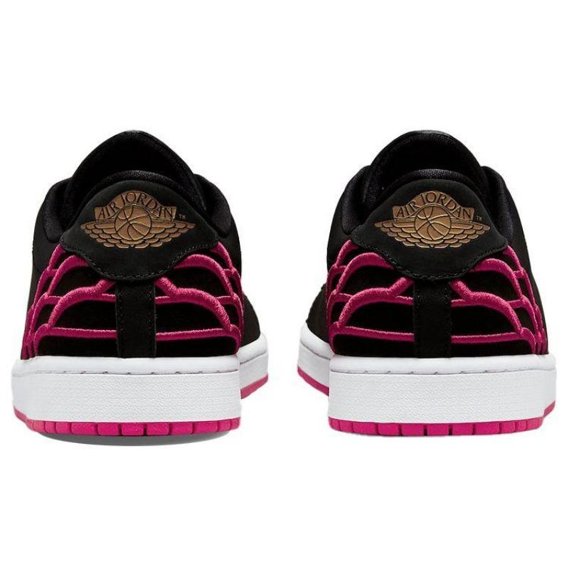 Air Jordan 1 Centre Court women's leather low-top retro basketball shoes black/pink DQ8577-001