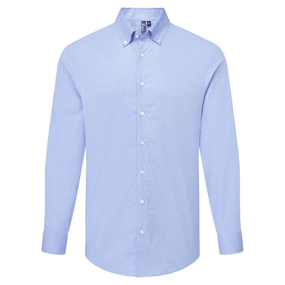 Premier Mens Supreme Oxford Long-Sleeved Formal Shirt