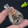 Natural Laguna Lace Agate Gemstone 925 Sterling Silver Pendant 2.36" S2O72