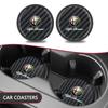 XTXG4 2PCS Car Coaster Water Cup Holder Mat Anti-slip Pad For Alfa Romeo Giulietta 159 147 156 166 Mito Giulia GT Stelvio Tonale F1
