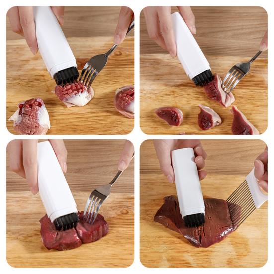 Инструмент для резки мяса из нержавеющей стали с крышкой Креативный кухонный резак