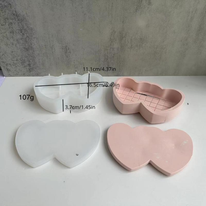 Силиконовая форма в форме сердца, коробка для хранения, форма из эпоксидной смолы для Дня матери, формы для шкатулок ко Дню святого Валентина, контейнеры в форме двух влюбленных, форма из эпоксидной смолы