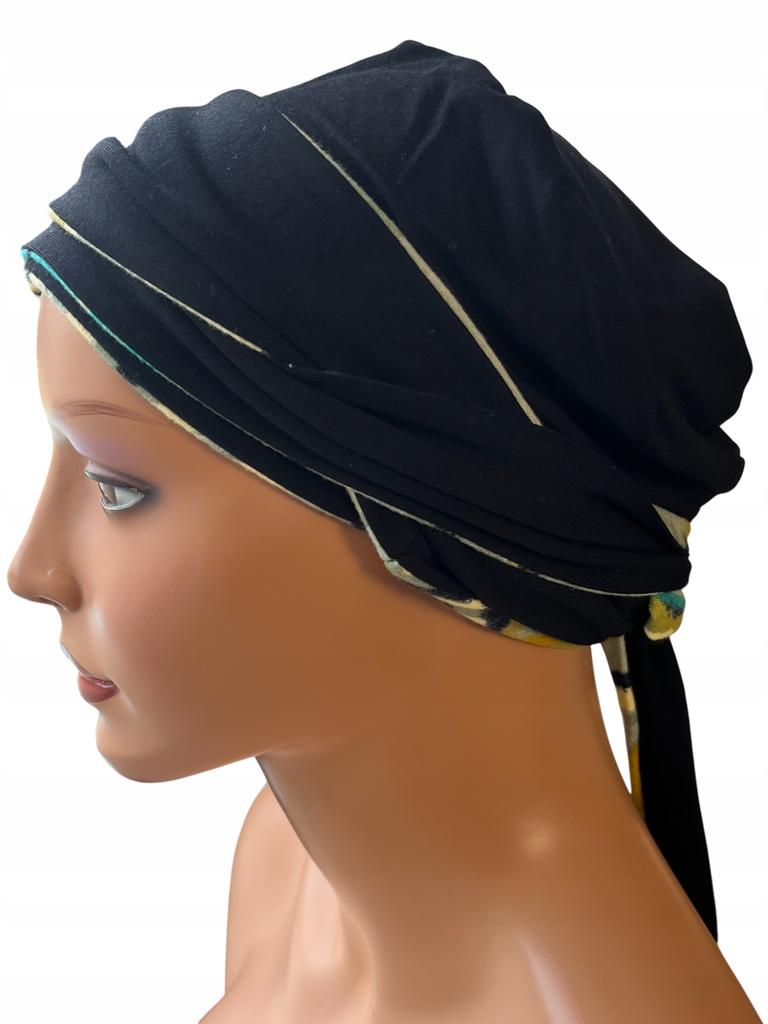 Turban Damski Benay 524-05 Dwustronna Chusta Modna Dla Każdej Kobiety