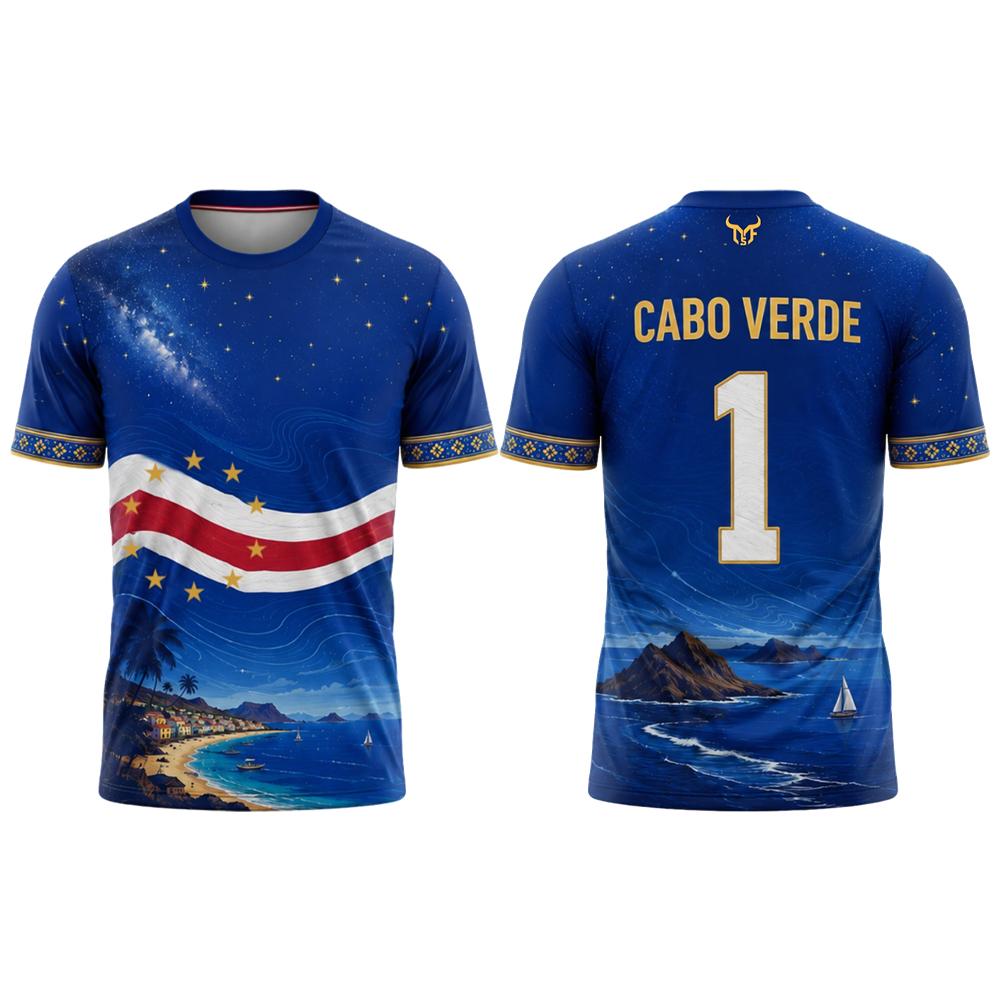 2026 New Cape Verde Flag Landscape Print Jersey Men's Quick-drying And Breathable Sports Soccer T-shirt Unisex Street Casual Top