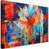 Canvas Print Orange Abstract Hand Painted