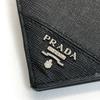 Used PRADA long wallet, leather, black, with box