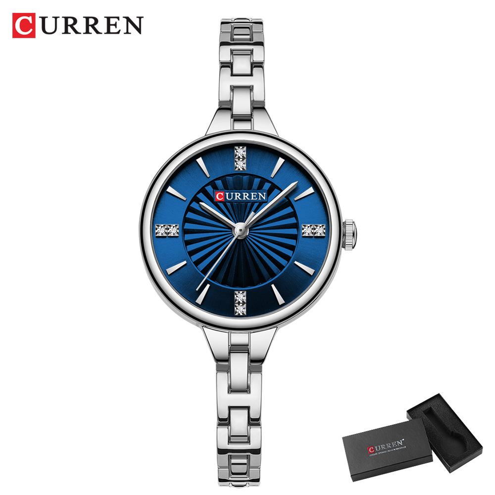 CURREN Luxury Woman Wristwatch Elegant Waterproof Stainless Steel Watch for Ladies Dress Diamond Quartz Women's Watches Reloj