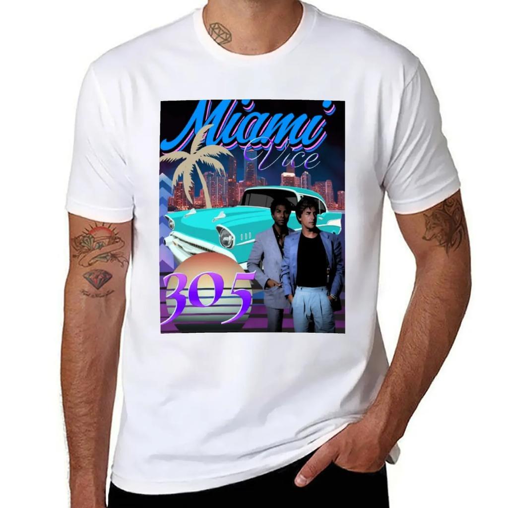 Футболка Miami Vice милая одежда одежда в стиле хиппи мальчики топы с животным принтом дизайнерская футболка мужчины