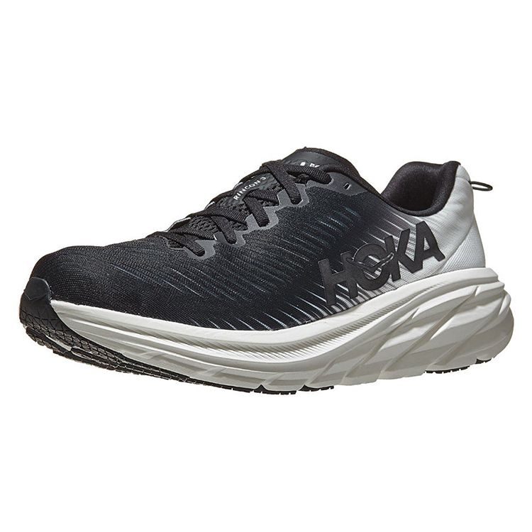 HOKA Rincon 3 Wide Черно-белые Женские кроссовки 1121371-BWHT