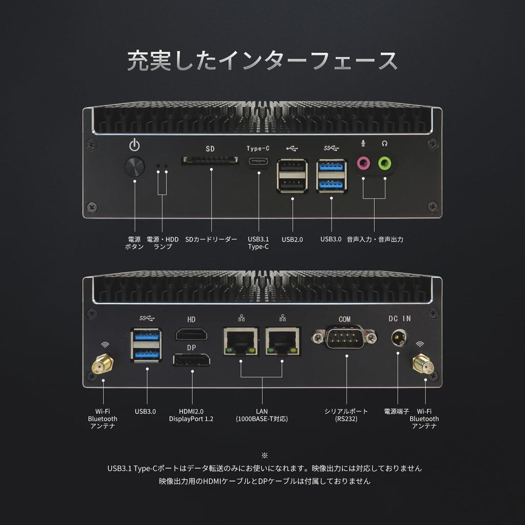 Skynew Fanless PC Мини-ПК Бесшумный 16 ГБ 512 ГБ 11 6E Bluetooth 10-го поколения 4K Тихий Прочный Энергосберегающий Пробуждение по PXE Загрузка RTC Автоматический запуск при