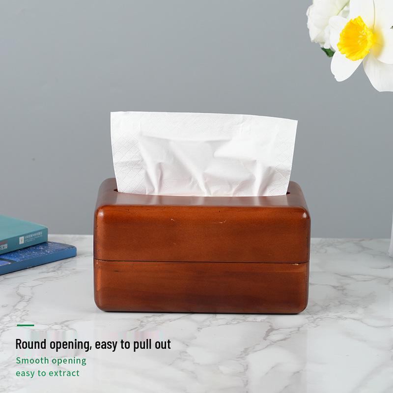 Wooden Tissue Box Holder: Eco-Friendly Design for Living Room, Coffee Table, or Office Desk
