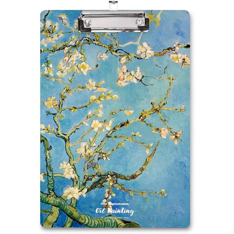 WAVEYU Cute Clipboard, Decorative Office Fashion Hardboard Wood Nursing Clip Board for Standard A4 Letter Size for Students, Women,12.5"x 9",