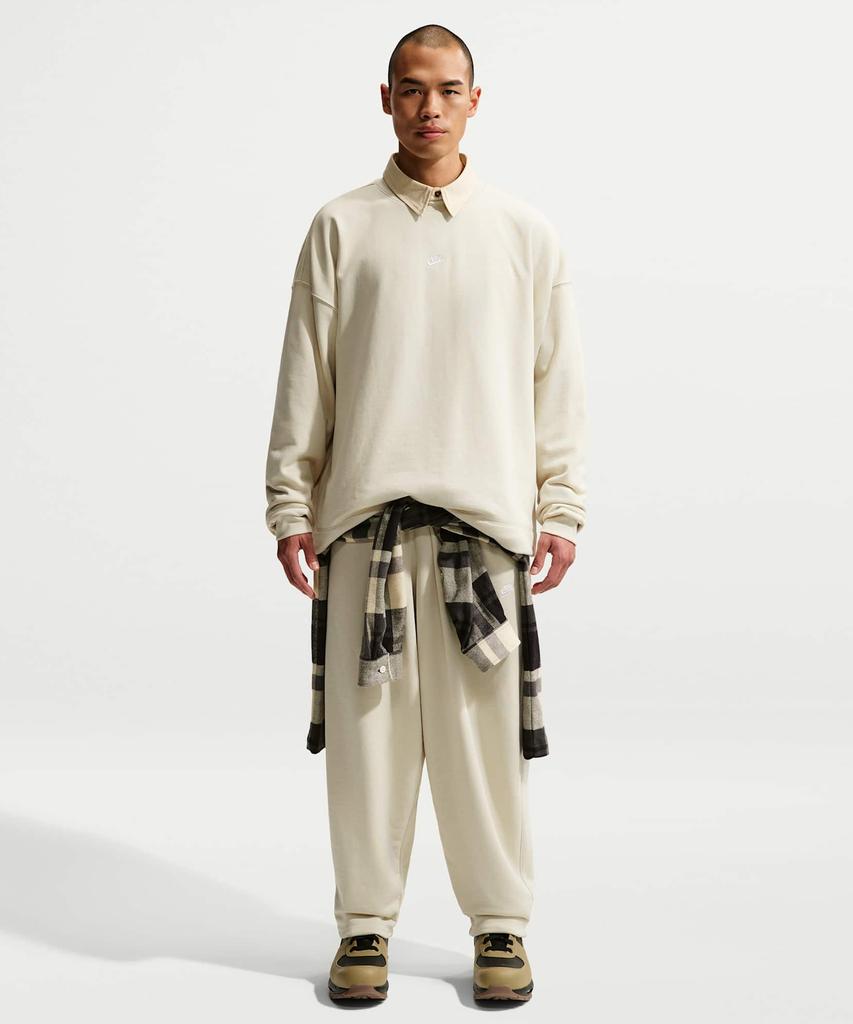Nike Спортивные штаны Club Oversized из французского терри M - Светло-хаки:Белый / If0722-229