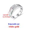 Кольцо с изумрудом 1 карат, муассанитом, бриллиантом, муассанитом для мужчин, обручальное, 925 пробы, серебряные, 18-каратные золотые кольца, лучшее качество, новые для мужчин