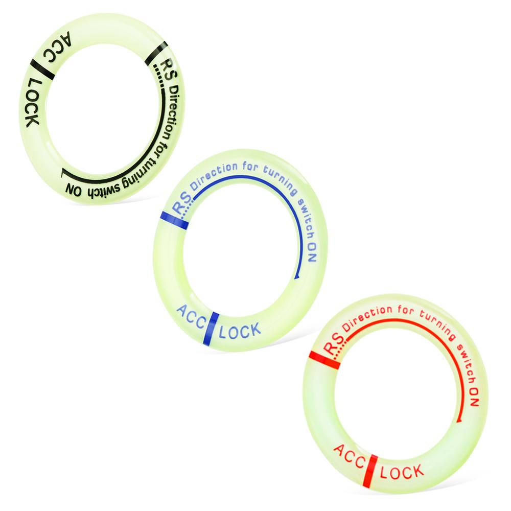 Ночной светящийся автомобильный брелок для ключей зажигания, наклейки для Ford Escape Kuga Mondeo Ecosport Fiesta Focus 2 3 MK1