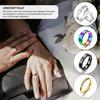18Pcs 9 Styles Stainless Steel Wide Band Finger Rings for Women Men Plain Band Rings Blue 8mm Inner Diameter: US Size 4 1/4~13 1/4(15~22.4mm)