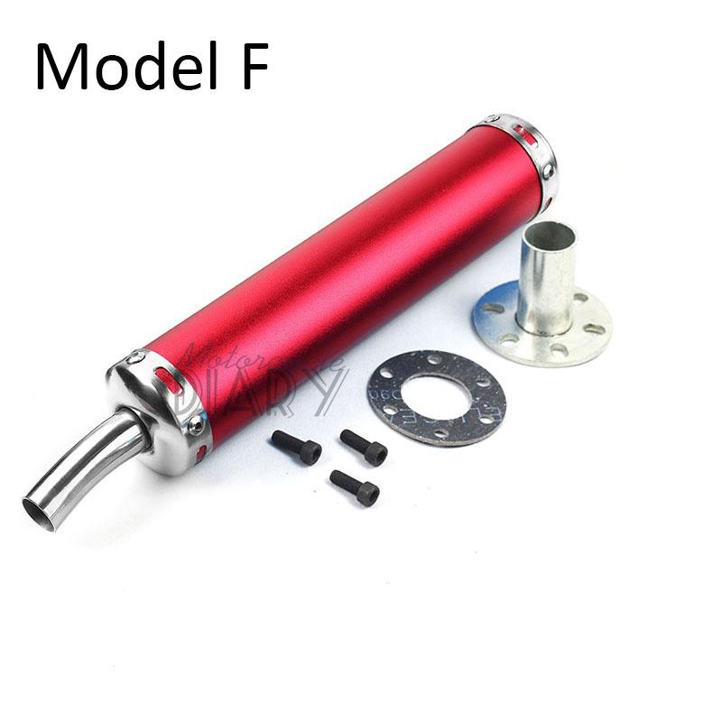 60*280mm For 125cc 20mm 50cc Universal Motorcycle Exhaust Pipe Blue Yellow Muffler Motorcross Metal Racing Escape Moto