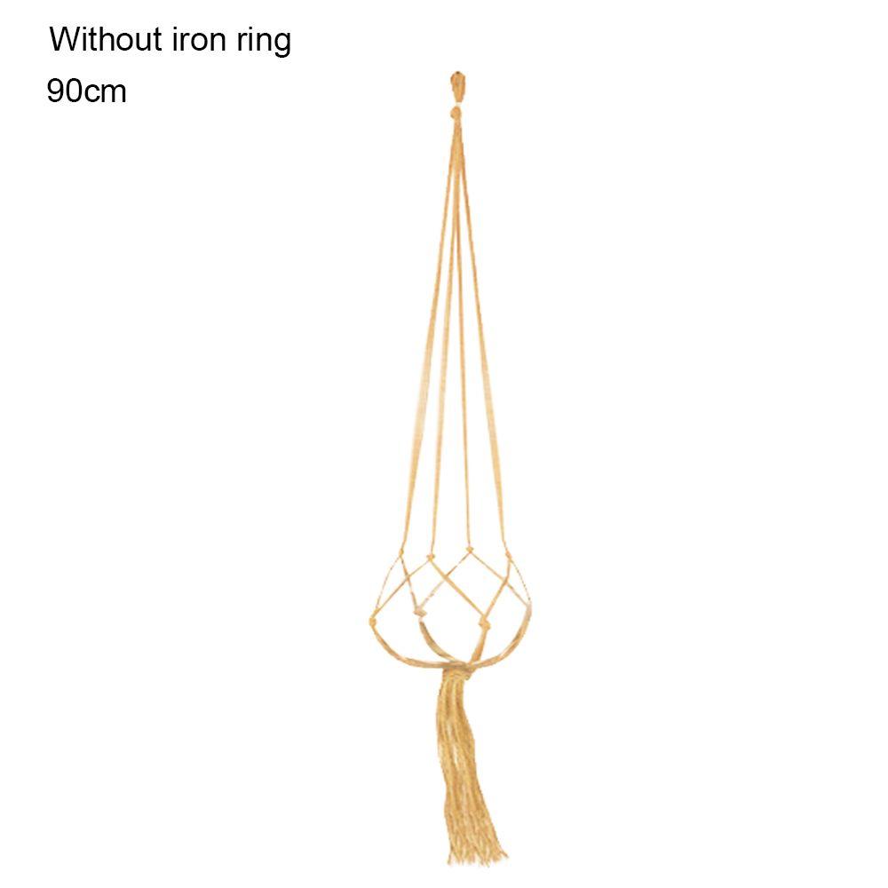 Vintage Lifting Decoration Basket Rope Plant Hanger Home Garden Flowerpot Holder
