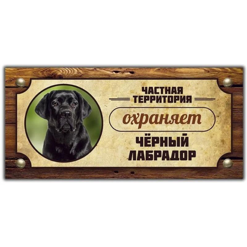 Предупреждающий знак «Овчарка Акита-ину», Табличка на забор/дверь 30x15 см