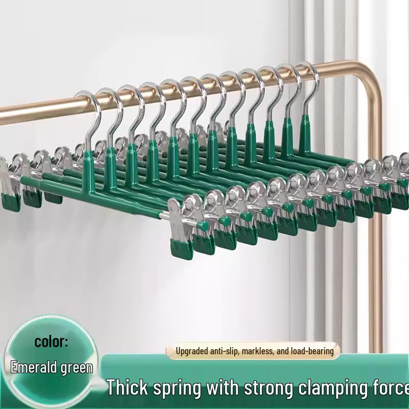 Нордическая ветрозащитная матовая вешалка для брюк с зажимами - Интегрированная вешалка для сушки и хранения брюк в общежитии или дома