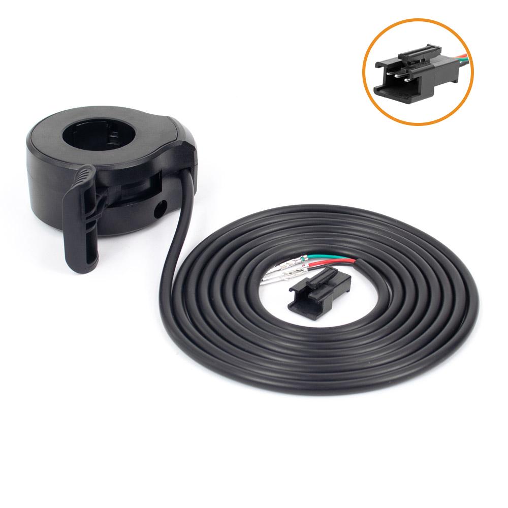 Electric bike 130X Thumb Throttle Accelerator for EBike 12V-72V Throttles 3 Pin Waterproof Speed Control Finger Throttle Grip Throttles 2