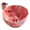Vegetable Drain Basket Ceramic Berry Washing Bowl with Drainage Holes, Multifunctional Fruit Strawberry Colander Basin, Swirl Design Rinsing