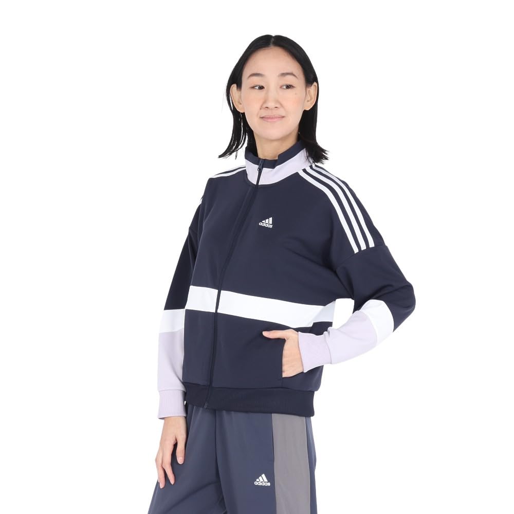 Спортивная кофта Adidas KTX55 Team, цвет Legend Dawn, размер L, женская, чернильный/серебристый (JG8140),