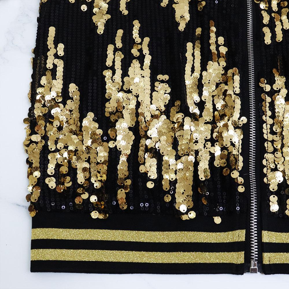 Женская осенняя бейсбольная одежда модная повседневная куртка с пайетками