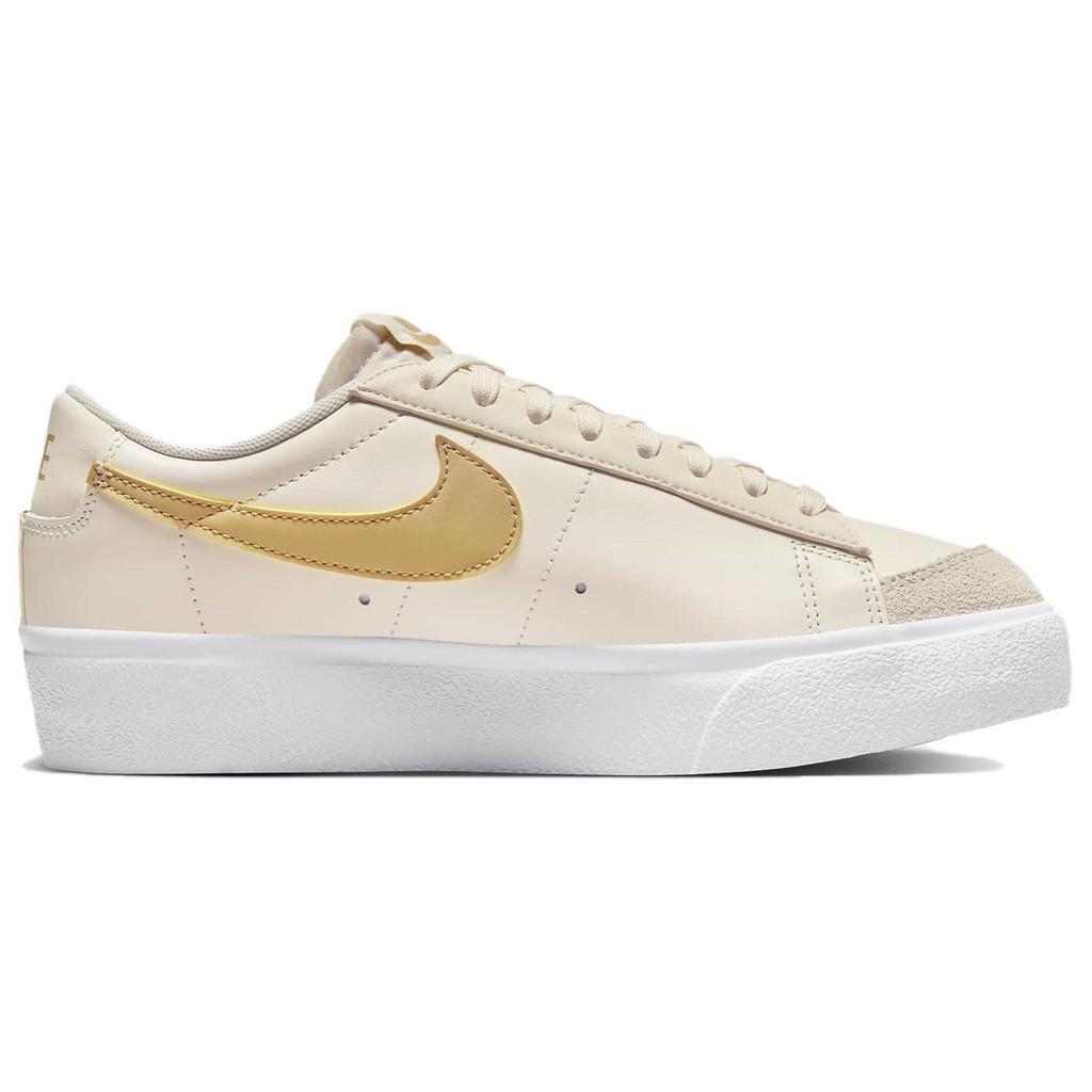 Nike  Blazer Low Platform Pale Ivory Saturn Gold Women Sneakers Cream White DJ0292-113