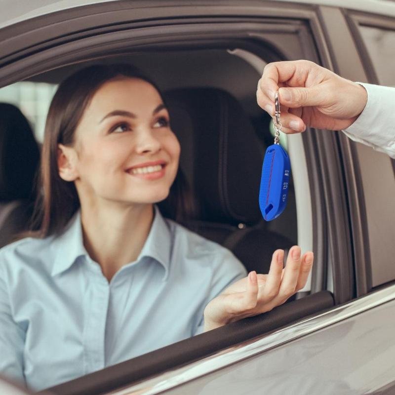 Key Fob Protector Cover Silicone Car Key Case Waterproof Remote Key Cover Honeycomb Texture Shell Case