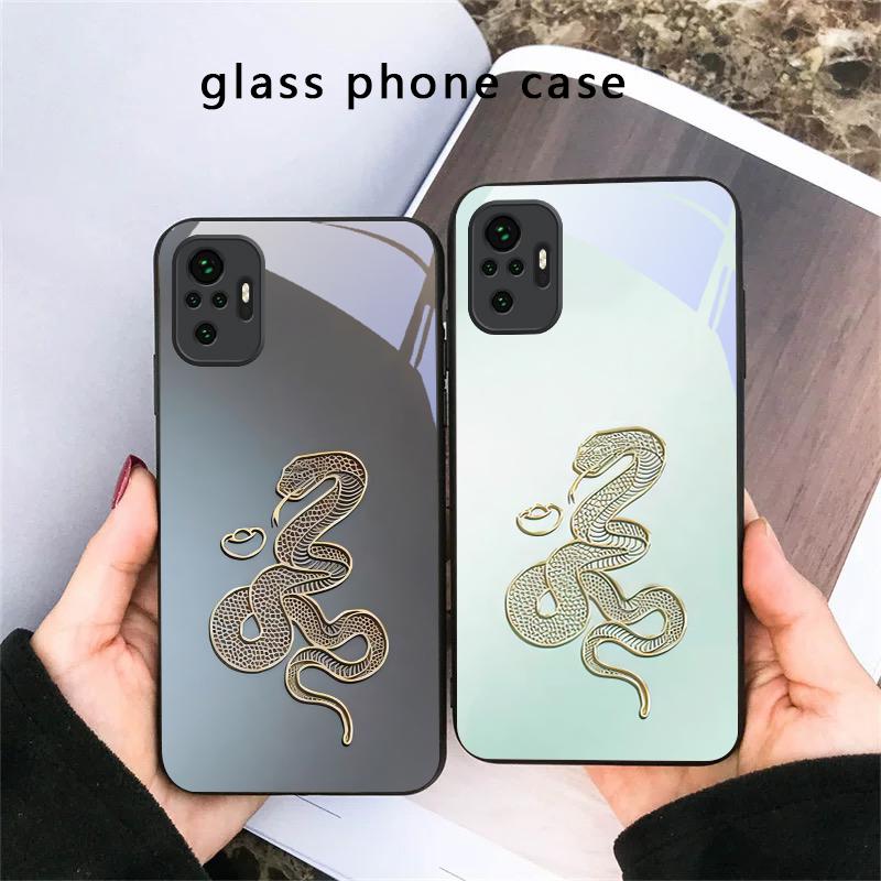 Секретный узор Xuanjin для Redmi Note 14 Pro+ 13 Pro 8 9 9S 12S 10 Pro 11 12 13C 14C A3 12 13 K60 Ultra Черный Стеклянный Чехол для Телефона