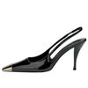 Elegant Woman Sandals High Heeled Sexy Closed Toe Footwear  Summer Slingback Pointed Dress Ladies Shoes