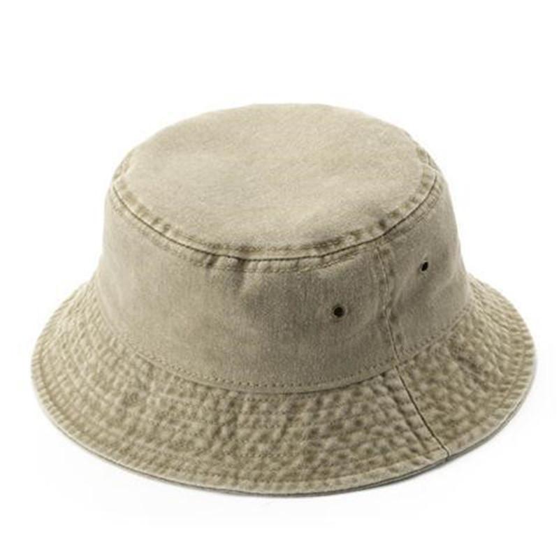 Women's Solid Color Vintage Fisherman Hat Foldable Distressed Bucket Hat Summer Outdoor Sun Protection Basin Hat Casual Beach Hat