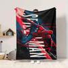 1Pc Spiderman Web Shadows Flannel Blanket, Soft And Comfortable, Casual Warm, Camping Travel, Christmas, Halloween Xmas Gift S1918