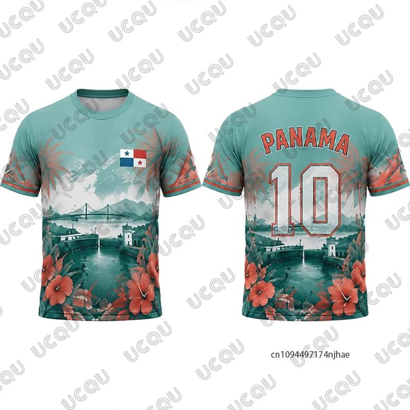 2026 New Panama Flag Print Soccer Jersey For Men T-shirt Summer Quick-Drying Sports Short Sleeve Tees Casual Kids/Adult Tops