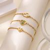 Бестселлер подвеска с любовным цирконом позолоченный браслет из нержавеющей стали женский личностный легкая роскошь ювелирные изделия