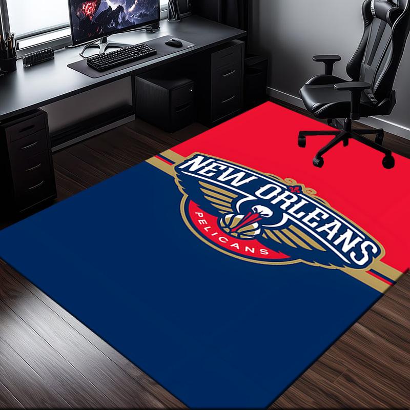 Pelicans Team Spirit Rug Office Carpet Non-Slip Mat, Chair Rug Floor Covering for Gaming, Bedroom, Living Room , Home Decor Christmas Gift