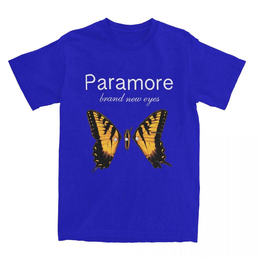 Мужские Женские Футболки Paramore с Логотипом Бабочки Винтажные Хлопковые Футболки Футболки Одежда с Принтом