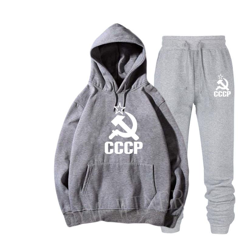Флисовая толстовка с капюшоном свободного кроя + повседневные спортивные брюки с буквенным принтом модный комплект