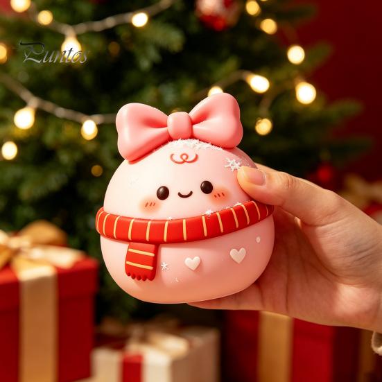 Anxiety Relief Gadget Christmas Daifuku Stress Toy, Slow Rebound Steamed Bun Squeeze Crunchy Ball Sensory Holiday Party Favors for Kids Adults