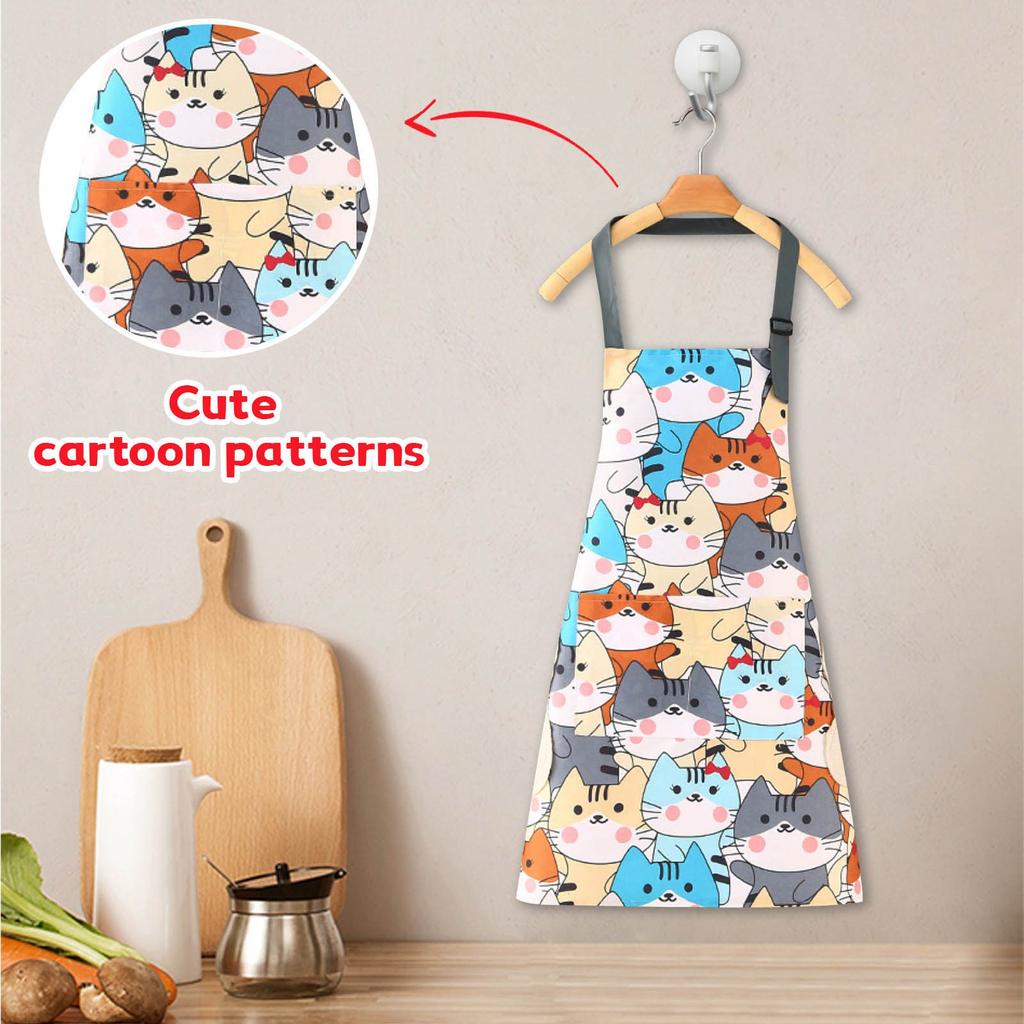 Fashion Waterproof Apron Kitchen Waterproof And Oil-proof Apron Neck Apron