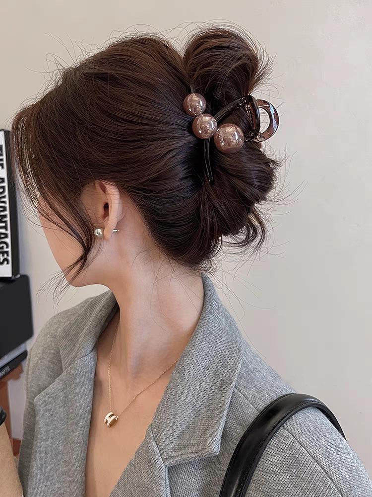 Корейская ретро большая заколка-краб для густых волос - Заколка-краб для волос высокого класса для прически пучок 2025