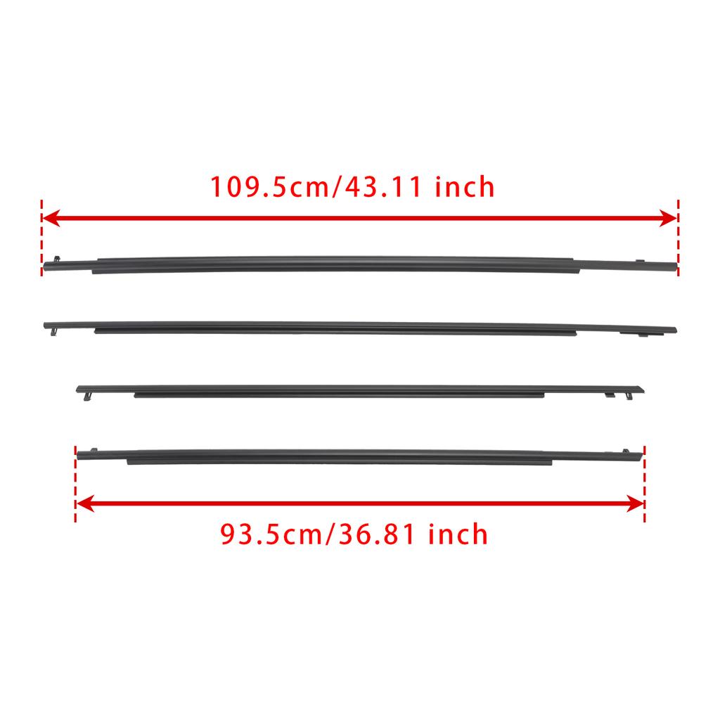 4 шт. Наружный молдинг уплотнителя стекла двери для Toyota Prius 2010-2015