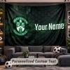 Hibernian FC Personalized Tapestry Support Custom Name, Wall Art Home Decoration