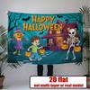 Party Backdrop Halloween Flat Skeleton Pumpkin Scarecrow Hanging Wedding Photo Background Decor Front Door Decor